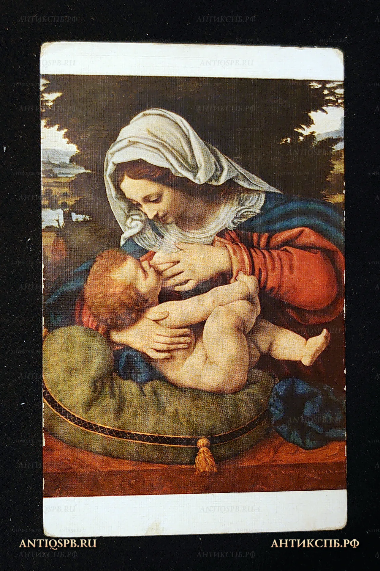 Открытка старинная "Andrea Solario" Андреа Соларио Musée du Louvre Lapina. Нач. ХХ века. Франция. Лувр. №7595